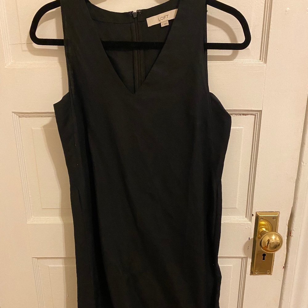 Loft Black linen dress